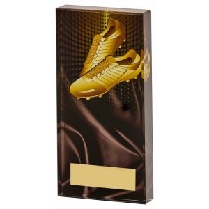 Golden Boot Football Glass Trophy